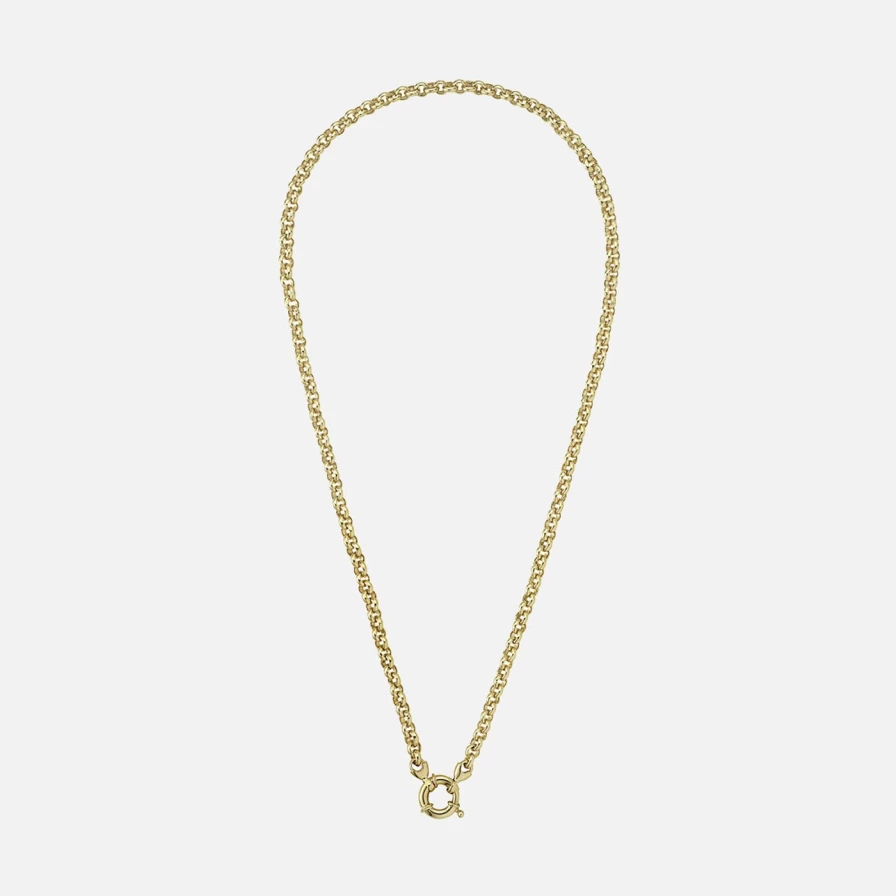 Lionheart 4mm Solid Rolo Chain Necklace - Heavy Gold Link Chain for Men & Women