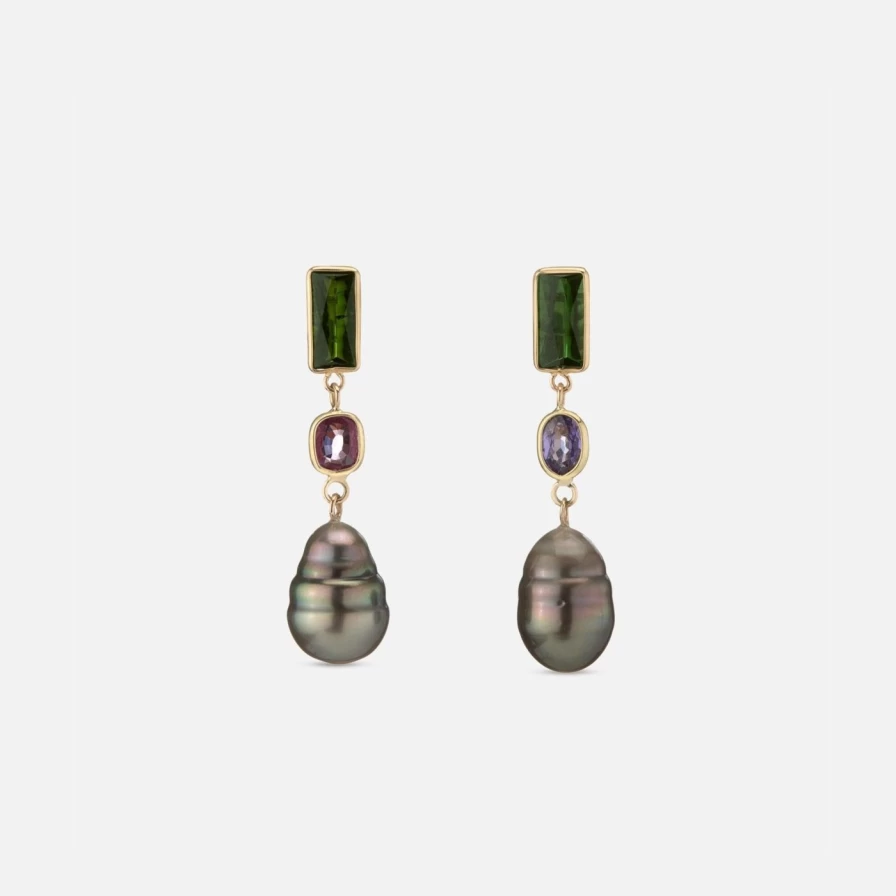 Objet-a Disco Pearl Earrings - Vintage Glam Dangle Earrings for Women