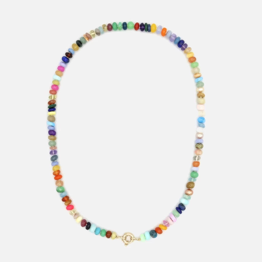 "Encirkled Jewelry Magical Mixy Gemstone Necklace – Handmade Boho Chic Crystal Pendant"