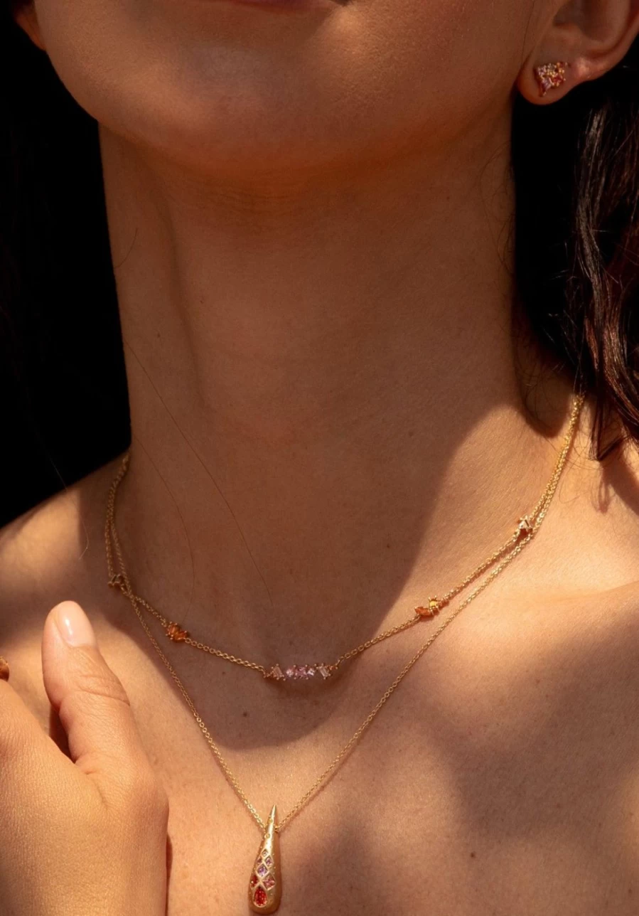 Meredith Young Sunset Luxe Chaos Pendant Necklace - Bohemian Crystal Jewelry for Women