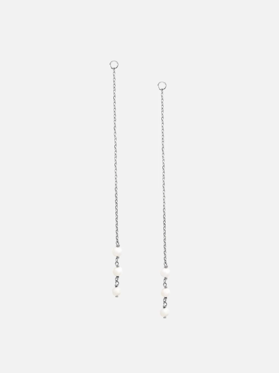 Noor Shamma White Gold Troika Chain Link Bracelet