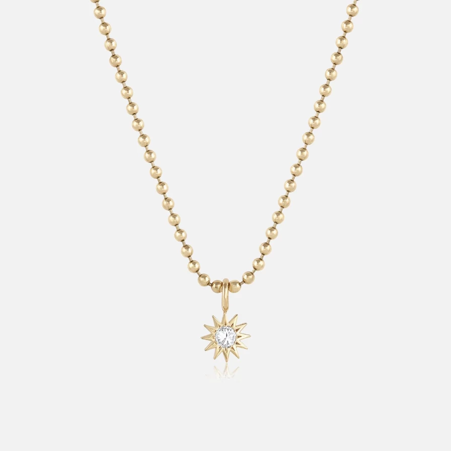 14K Yellow Gold Inverted Diamond Spur Charm by EMBLM Fine Jewelry
