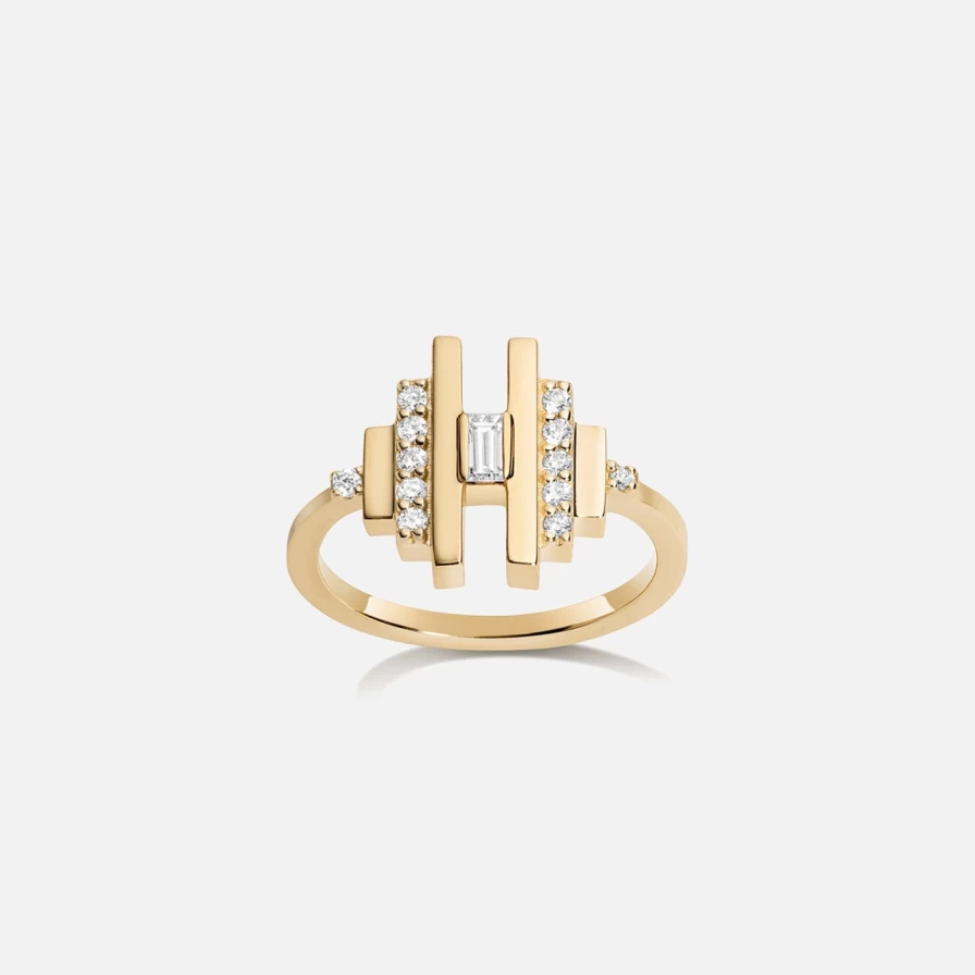 Selin Kent Cicim Pave Pinky Ring - Handmade Silver Rose Gold Plated Women's Jewelry