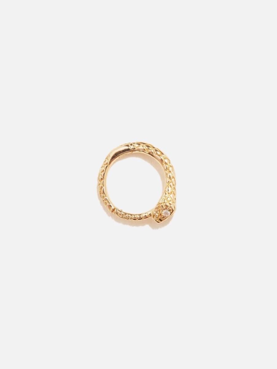 Pamela Love 6mm Serpent Clicker Bracelet - Gold-Tone Snake Charm Jewelry