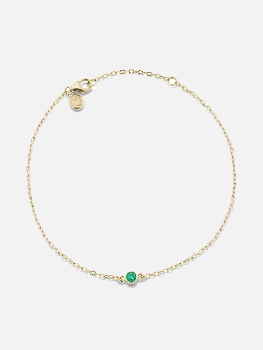 The Gild 14K Gold Confetti Charm Bracelet - Elegant Stackable Dainty Chain Bangle for Women