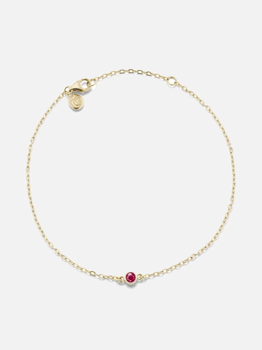 The Gild 14K Gold Confetti Charm Bracelet - Elegant Stackable Dainty Chain Bangle for Women