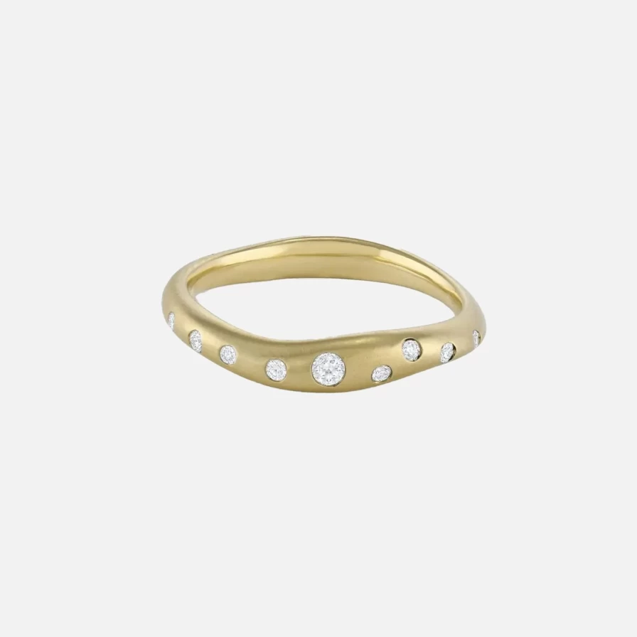 White Space Novi Diamond Stackable Ring for Women - Elegant Stacking Band, Dainty Fine Jewelry Gift