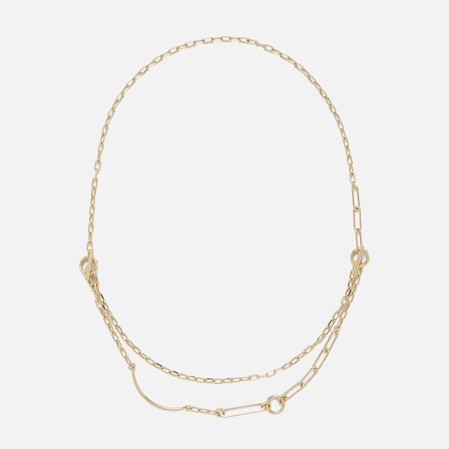 Lady Grey 4 Way Gold Necklace - Elegant Multi Wear Pendant for Women
