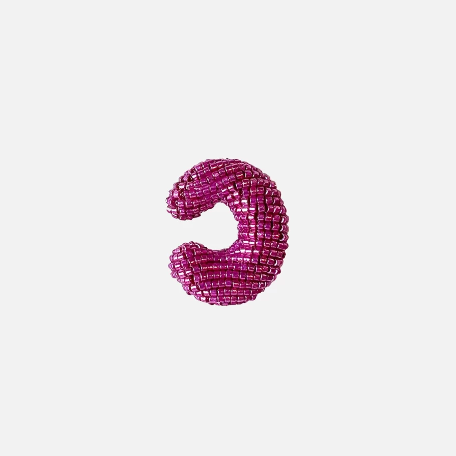 Susana Vega Small Ora Ear Cuff in Hot Pink - Stylish Rose Gold Plated Ear Cuff for Women