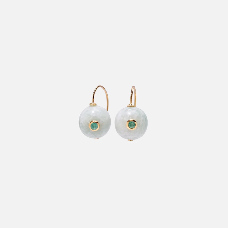 Lizzie Fortunato Light Green Comet Earrings - Unique Celestial Jewelry