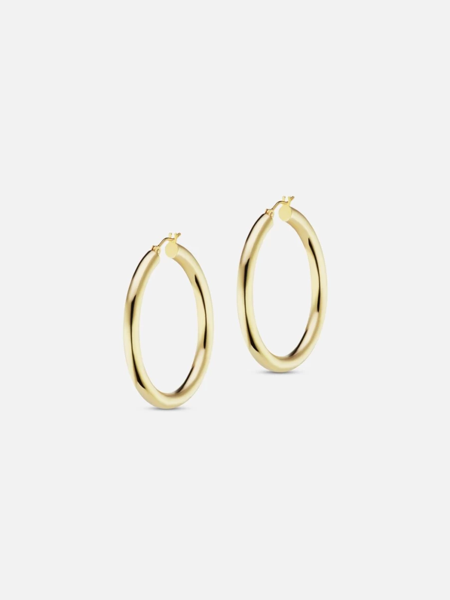 "The Gild Yellow Gold Large Hollow Hoop Earrings"