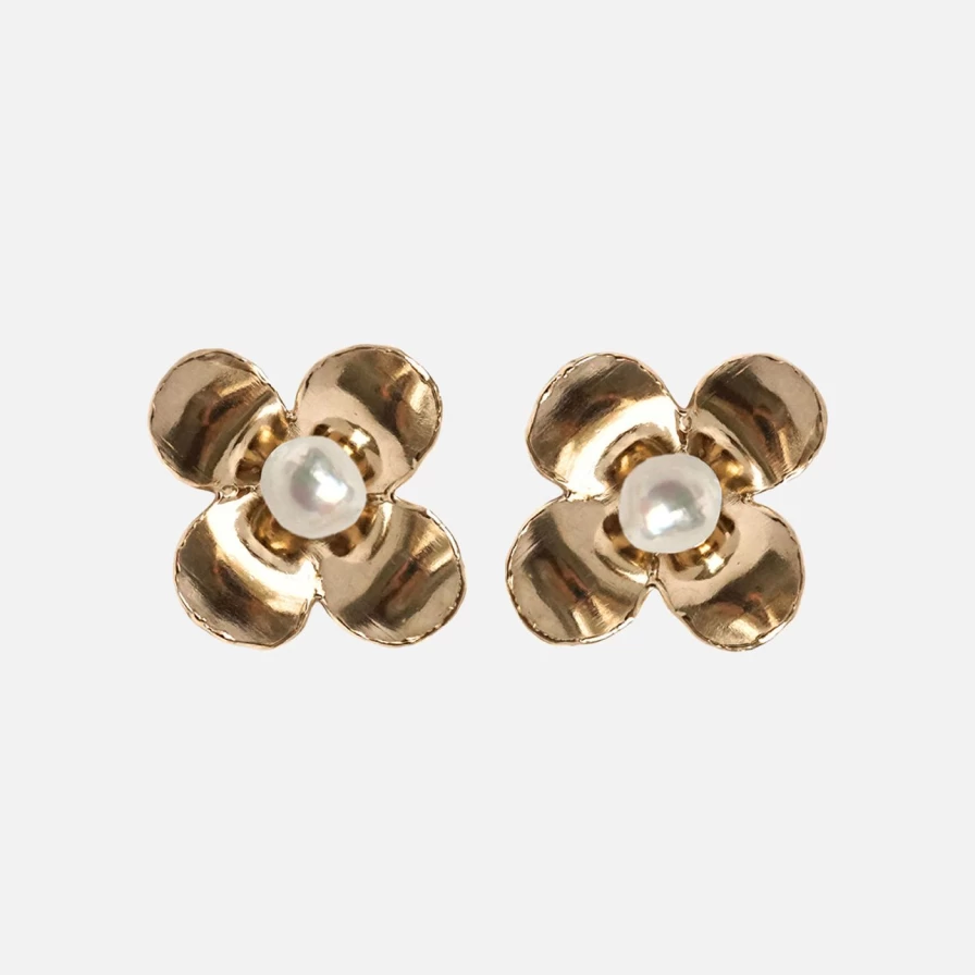 Anita Berisha Sterling Silver Spring Blooms Stud Earrings Floral Design