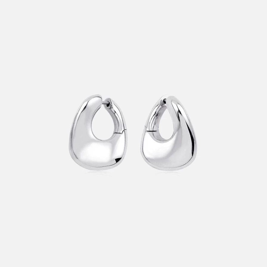 Kloto Sterling Silver RA Symbol Earrings – Elegant Hoop Earrings for Women