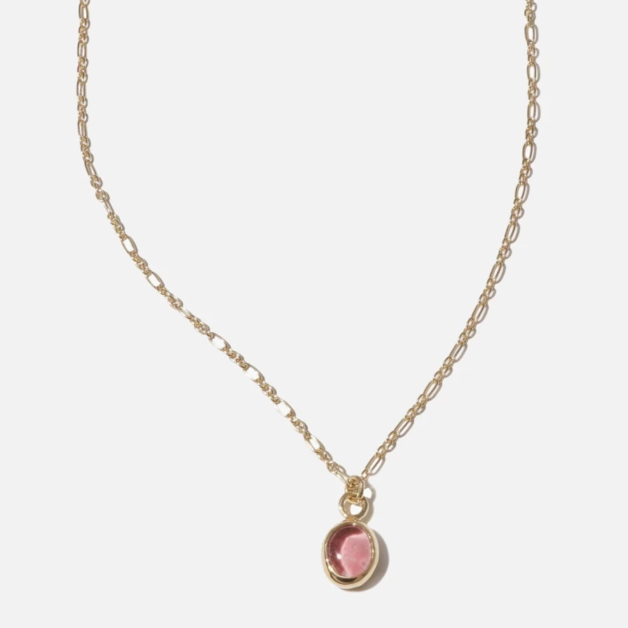 CLED Elegant Oval Charm Pendant Necklace - Sterling Silver Dainty Jewelry for Women
