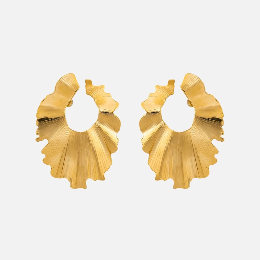 Christina Caruso Handmade Palm Leaf Earrings - Boho Natural Leaf Dangle Earrings for Women