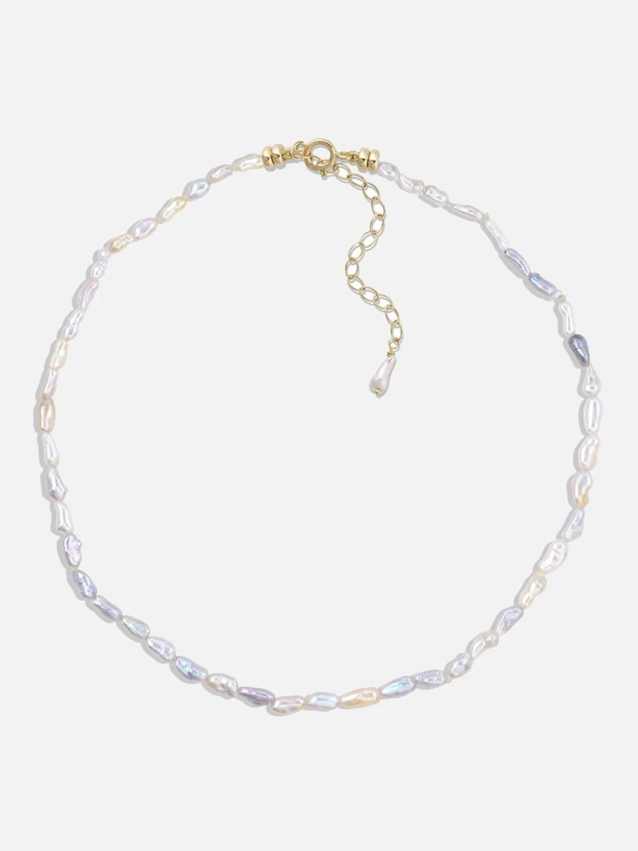 White Space Pebble Pearl Bracelet – Elegant Natural Stone Beaded Jewelry for Women