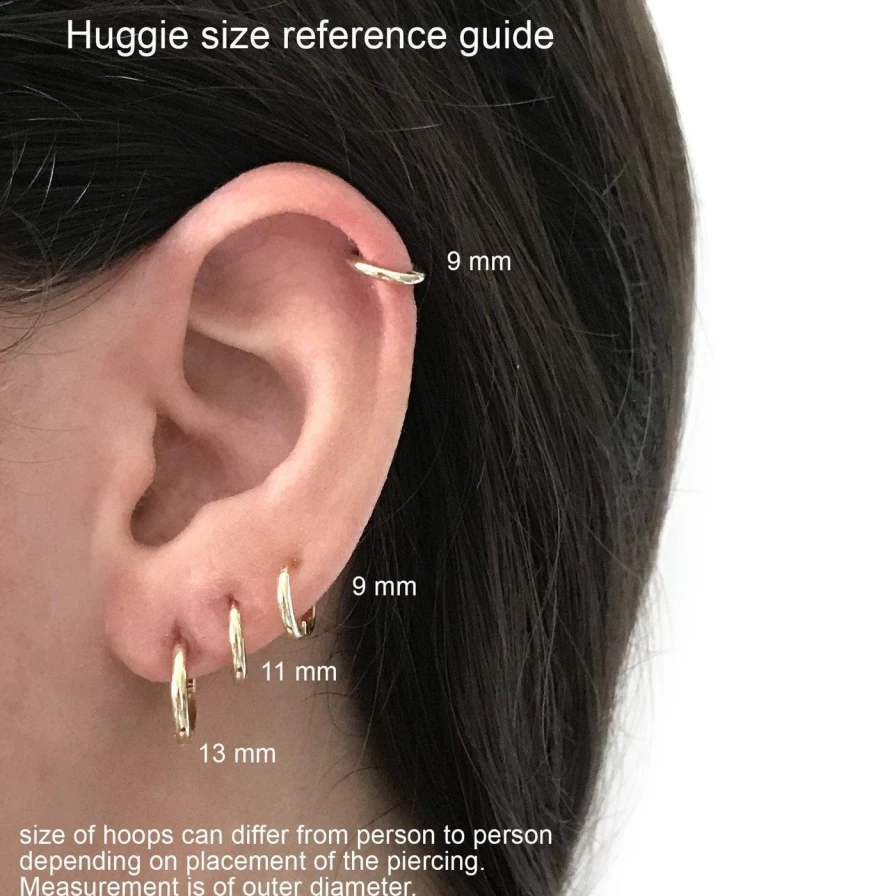 Stacy Nolan 11mm Diamond Huggie Hoop Earrings for Women - Sparkling Gold Huggie Hoops