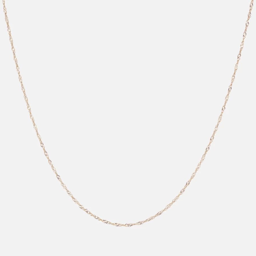 1.2mm Singapore Chain Necklace - Ariel Gordon Jewelry | Delicate Gold Chain for Women