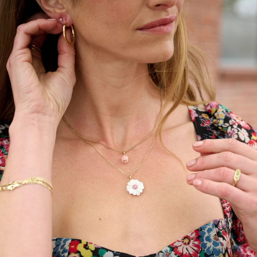 Ariel Gordon Jewelry Diamond Floret Opal Pendant - Handcrafted Opal Necklace for Women