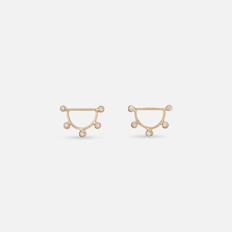 A.M. Thorne Light Beam Stud Earrings – Sparkling Rhinestone Accents for Elegant Style