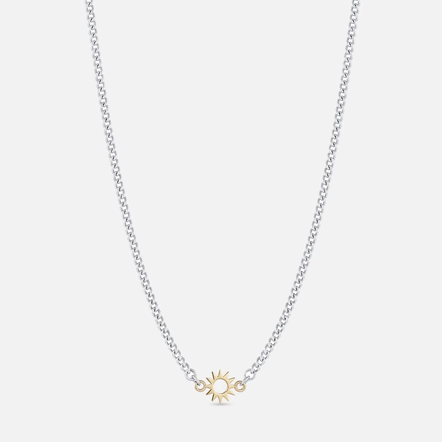 EMBLM Fine Jewelry Baby Spur Chain Necklace - Sterling Silver Dainty Horse Riding Charm Pendant for Infants