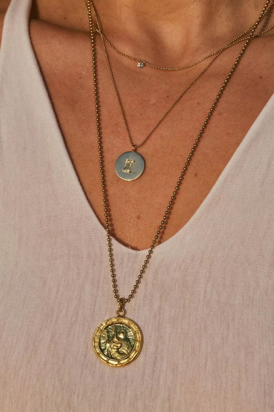 EMBLM 14K Yellow Gold Initial Necklace - Personalized Fine Jewelry for Women
