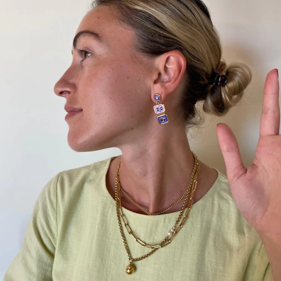 Monbouquette Gold Snapback Dreamer Earrings - Stylish & Elegant Hoop Earrings for Women