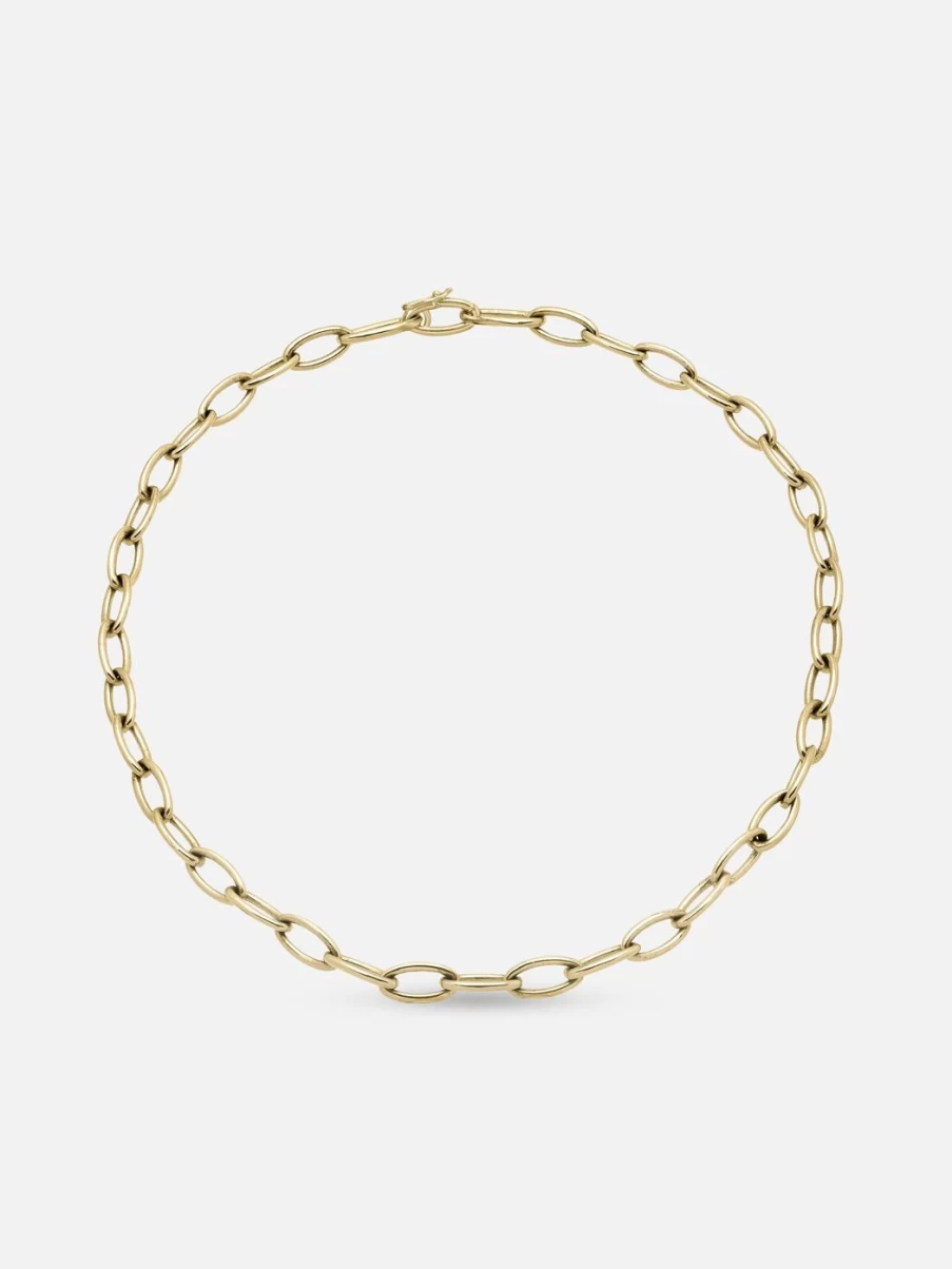 Stacy Nolan Oval Link Chain Necklace - Elegant Gold Plated Women's Jewelry Gift
