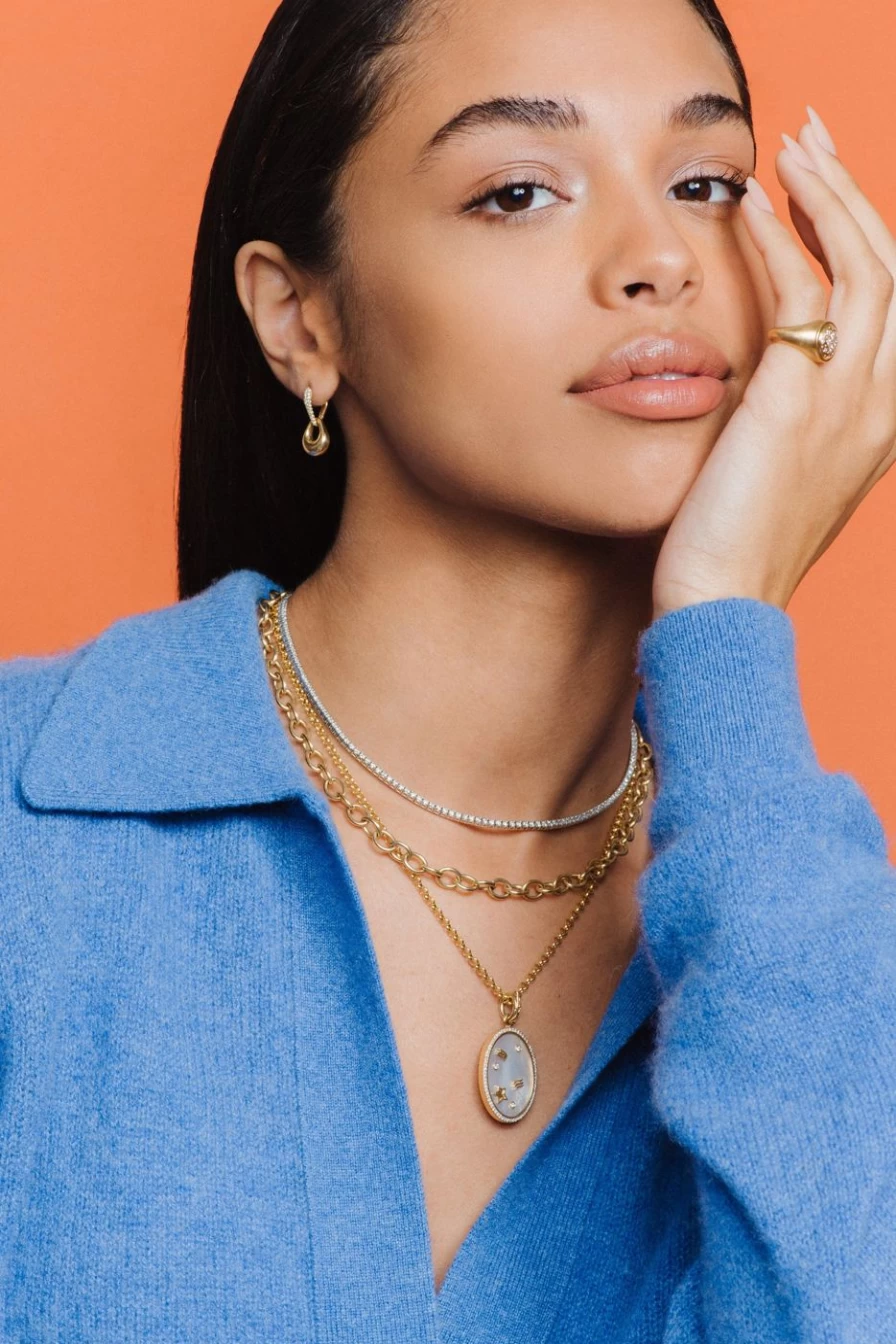 Stacy Nolan Oval Link Chain Necklace - Elegant Gold Plated Women's Jewelry Gift