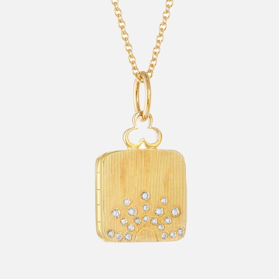 "Devon Woodhill Small Sunrise Pillow Locket - Elegant Keepsake Jewelry"
