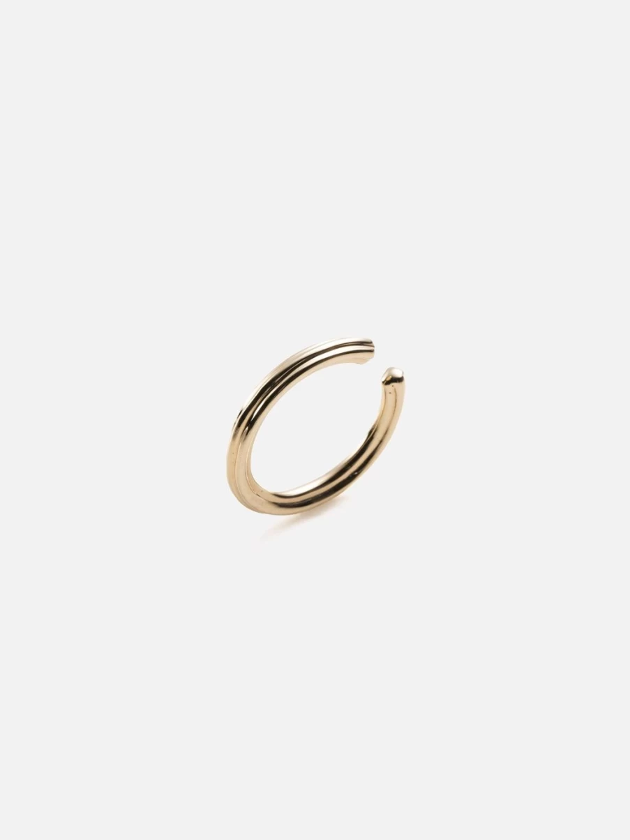 Hirotaka Medium Dune Round Ear Cuff - Stylish Gold Hoop Ear Cuff for Women