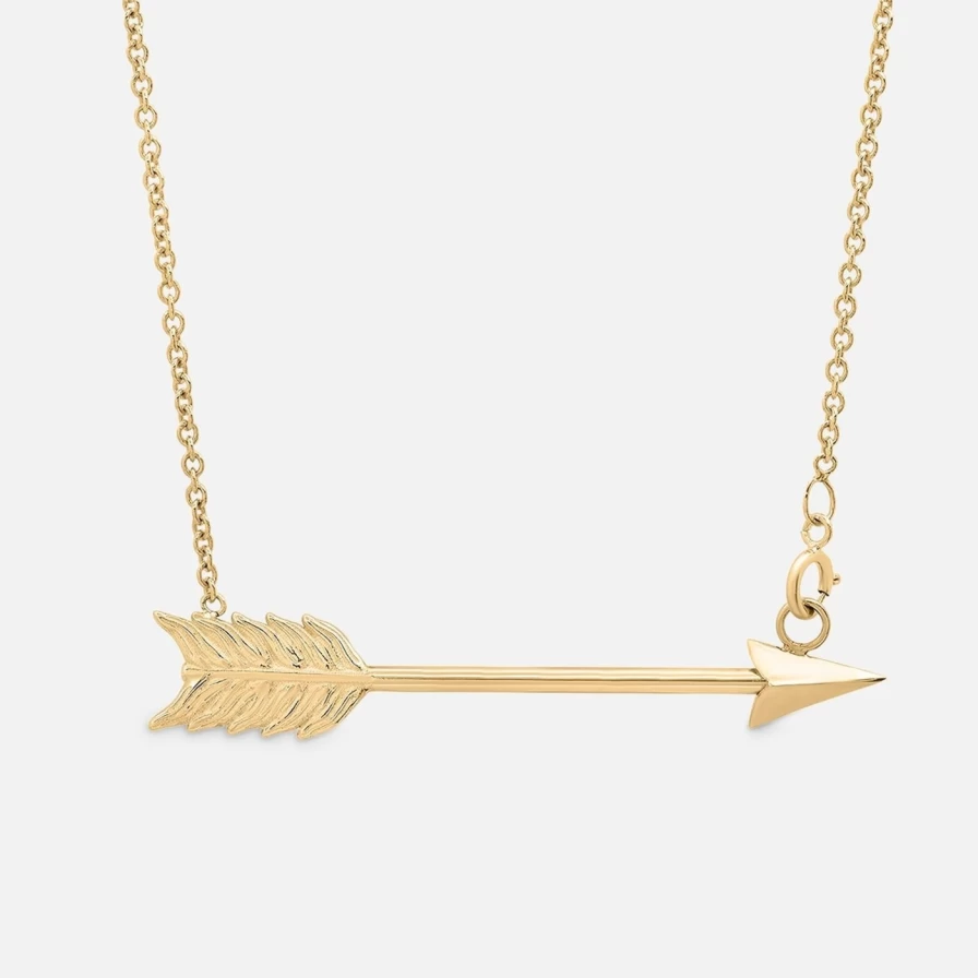 Kimberly Doyle Arrow Charm Holder Necklace - Elegant Sterling Silver Pendant Jewelry for Women