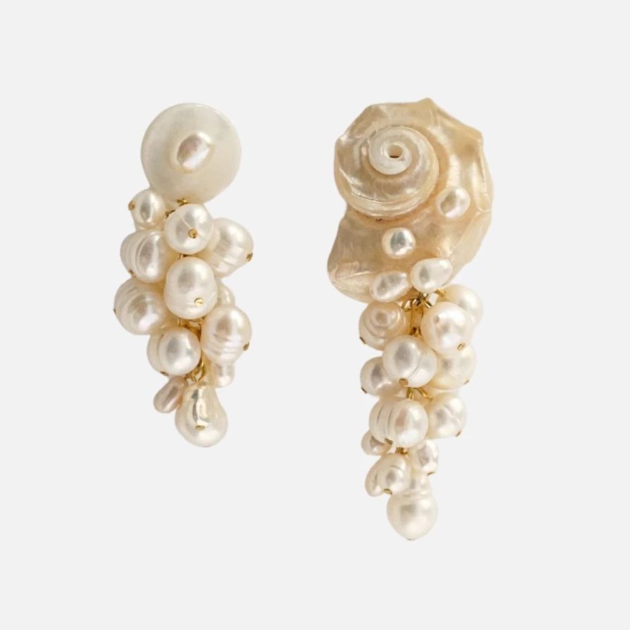 Anita Berisha Mini Mermaid Stud Earrings - Handmade Silver Mermaid Jewelry for Women