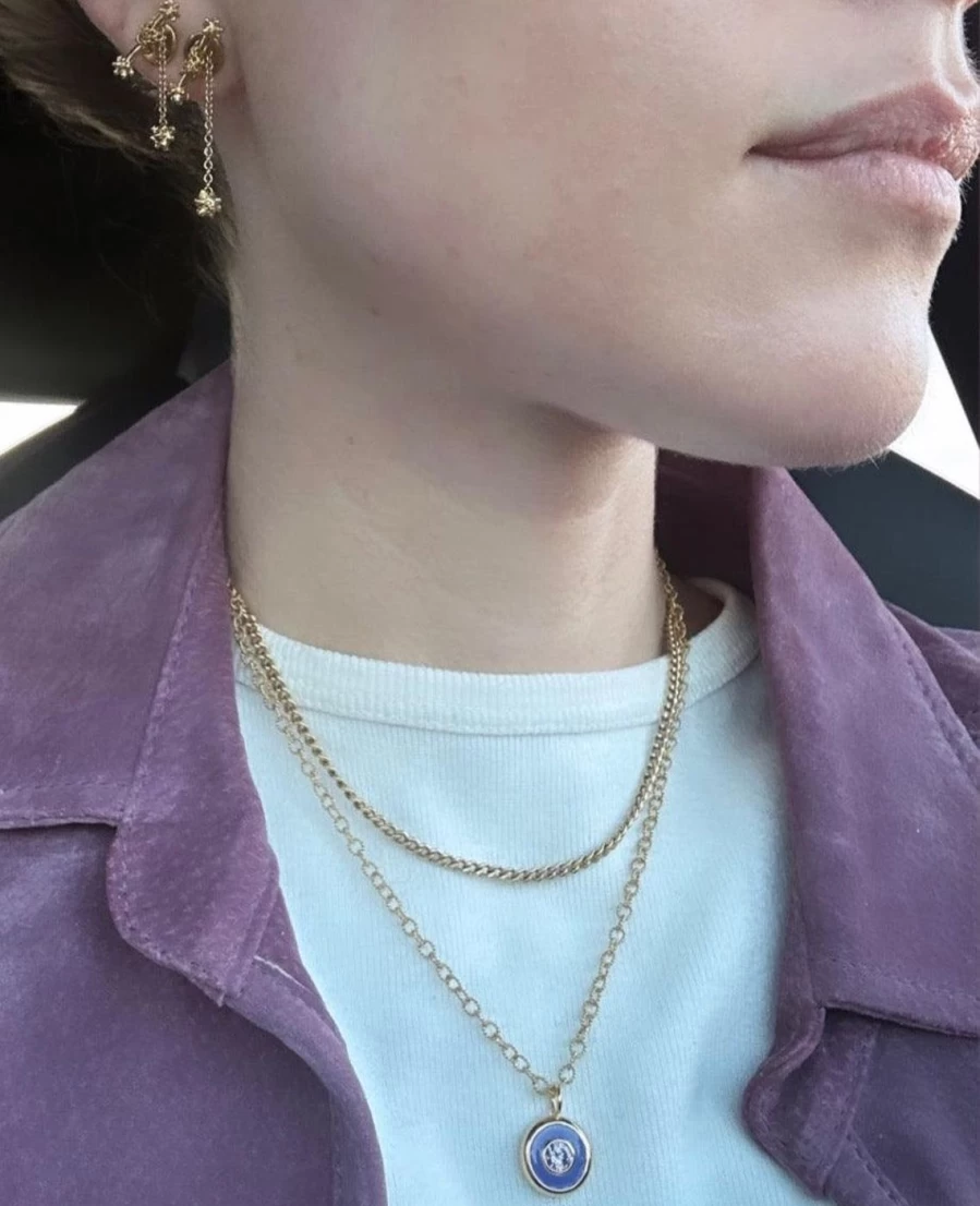 Monbouquette Reversible Coin Necklace in Dreamer & Gold - Two-Tone Fashion Jewelry