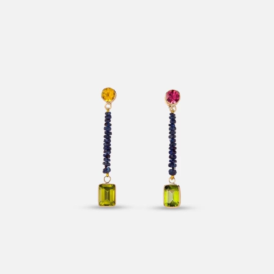 Objet-a Blue Hour Sapphire Stud Earrings - Elegant Blue Gemstone Jewelry