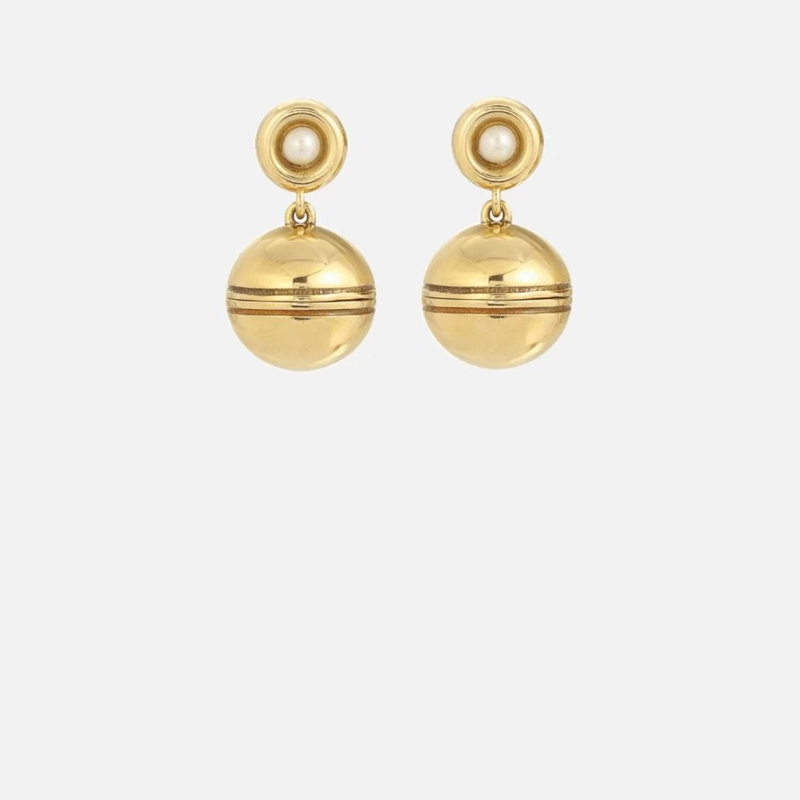Monbouquette Gold Bubble Hatch Earrings - Elegant Hoop Earrings for Women