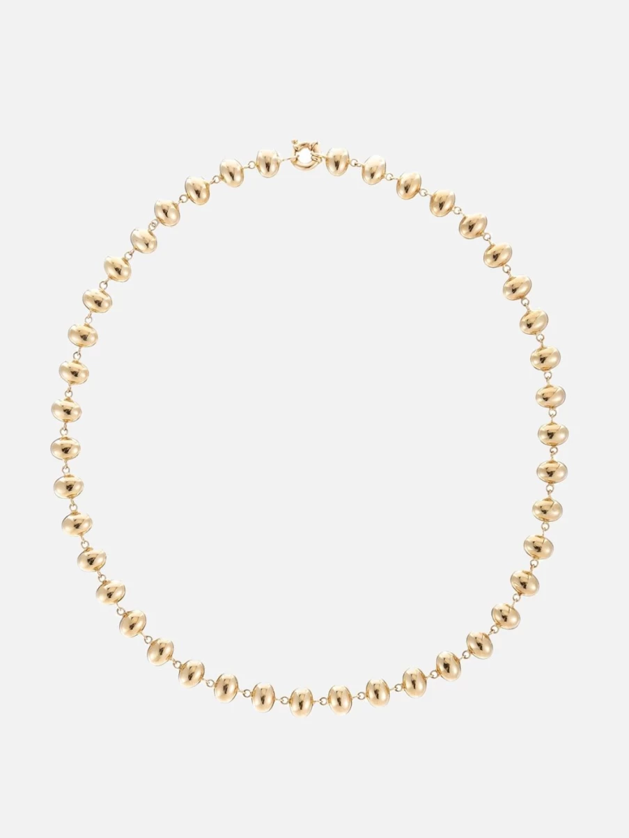 Ariel Gordon Jewelry Helium Ellipse Pendant Necklace - Minimalist Gold Ellipse Charm
