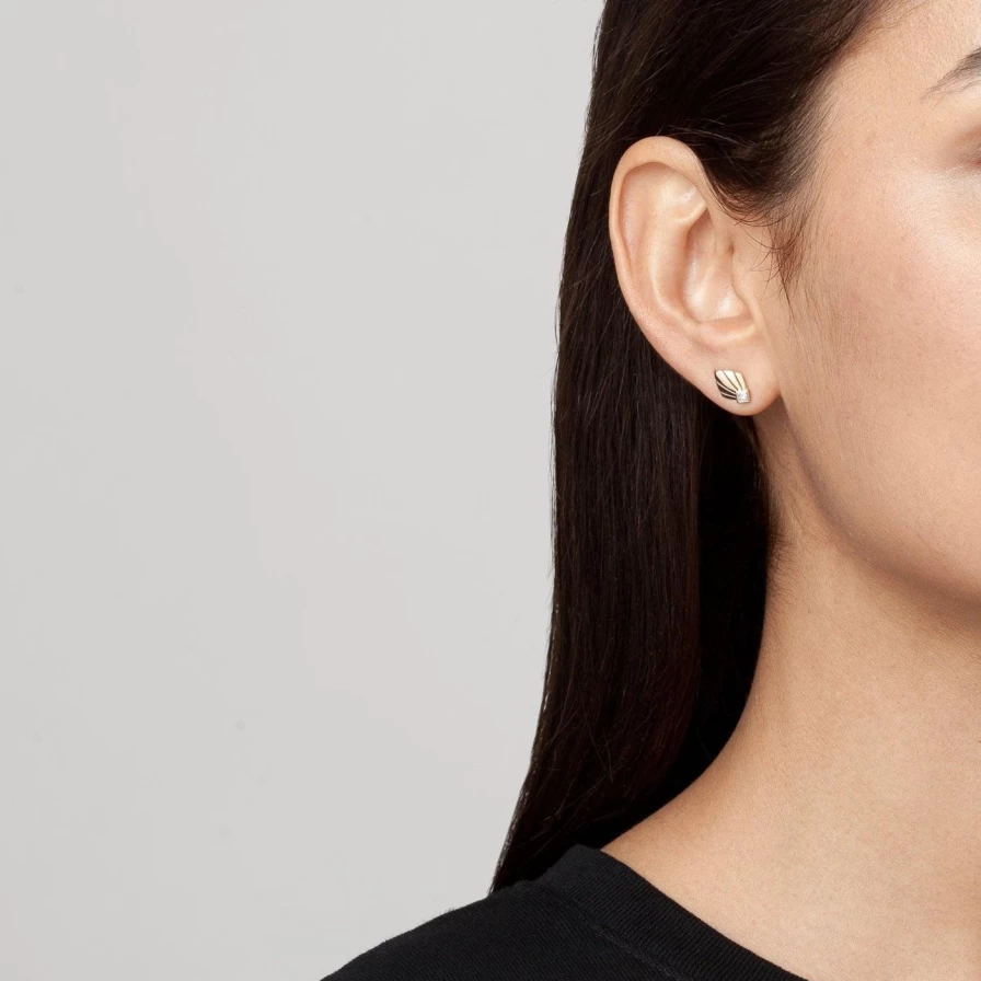 "Selin Kent Josephine Stud Earrings – Elegant Gold-Tone Studs for Women"