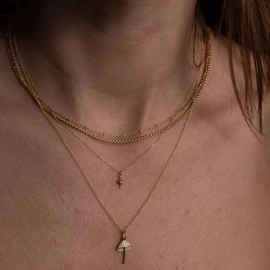 Talon Jewelry Tiny Star Charm Necklace - Dainty Itty Bitty Star Pendant for Women