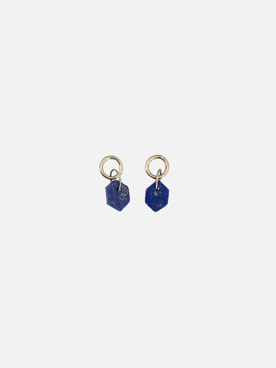 Noor Shamma Infinity Charms Lapis Pendant Necklace - Genuine Lapis Lazuli Jewelry