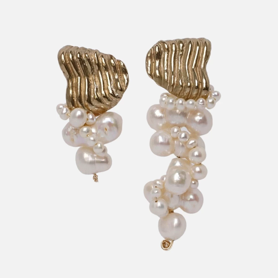 Anita Berisha Wave-Inspired Elegant Stud Earrings - The Sound Of Waves Collection