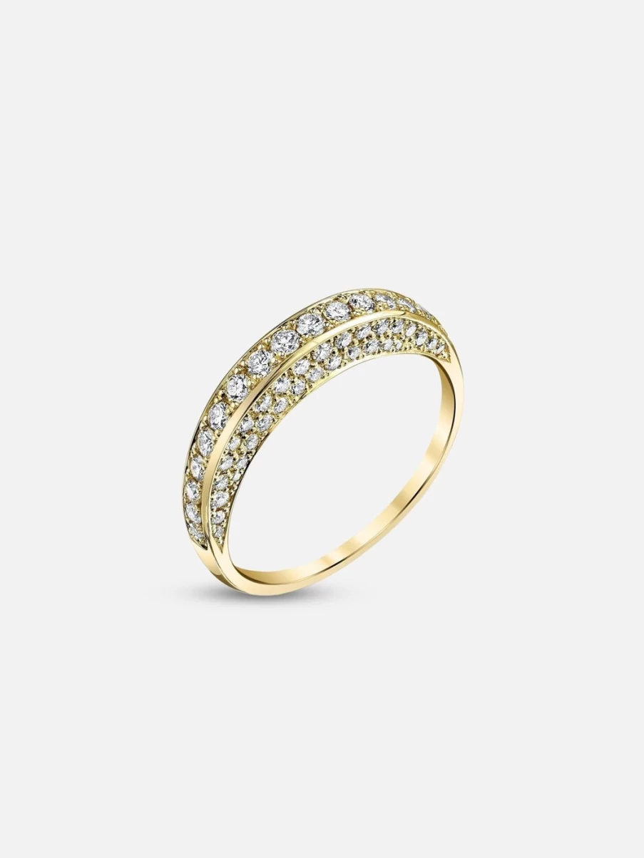 Stacy Nolan Arc Diamond Ring - Elegant Diamond-Studded Arc Band for Women