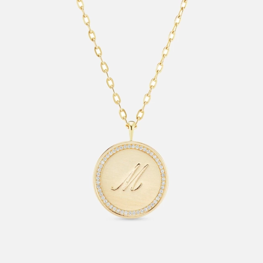 The Gild Yellow Gold Diamond Signature Statement Necklace for Women