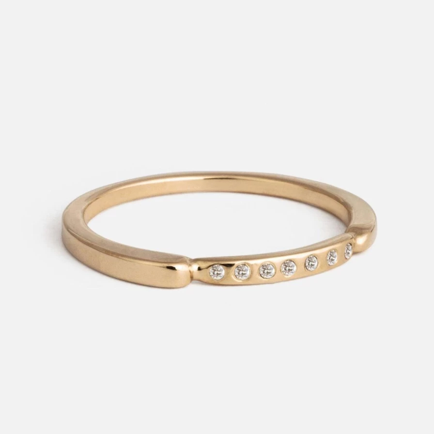 M. Hisae White Diamond Enzo Band Ring – Elegant Jewelry for Women