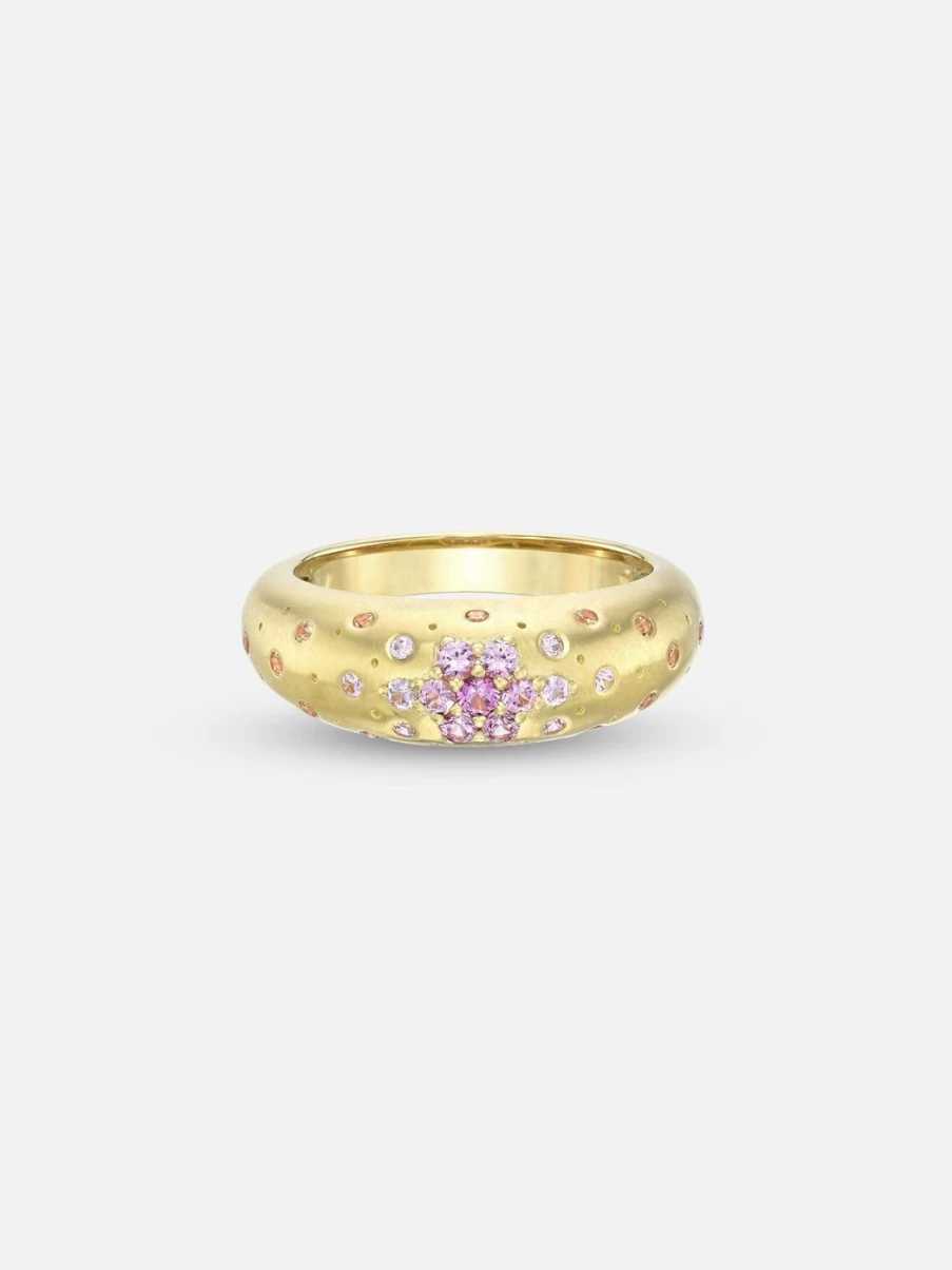 Meredith Young Sterling Silver Sunset Stacking Rings Set - Boho Chic Dainty Stackable Rings for Women