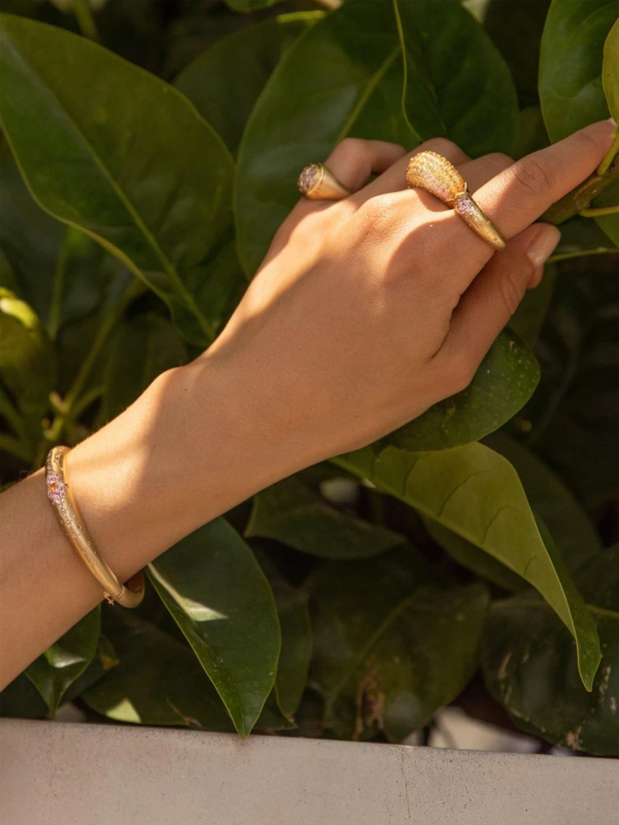 Meredith Young Sterling Silver Sunset Stacking Rings Set - Boho Chic Dainty Stackable Rings for Women