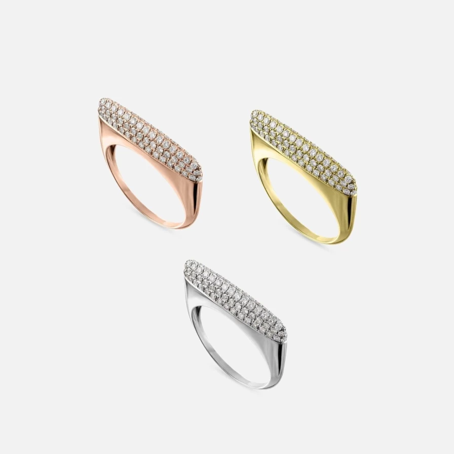 Eden Presley Diamond Stack Ring - Elegant Stackable Band for Women