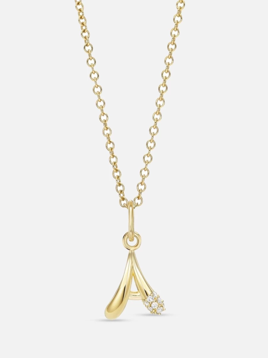 Stacy Nolan Diamond Alphabet Charm Necklace - Personalized Initial Pendant Jewelry
