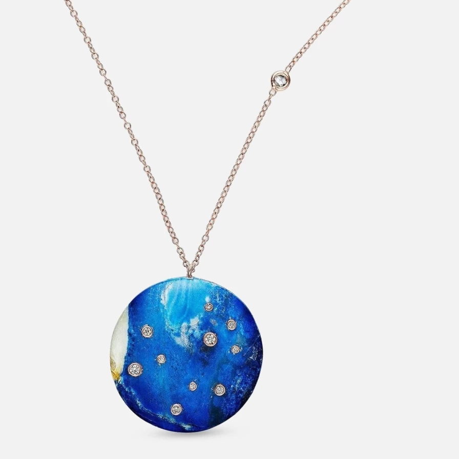 "Bleecker & Prince Lapis Constellation Necklace – Elegant Zodiac Jewelry"