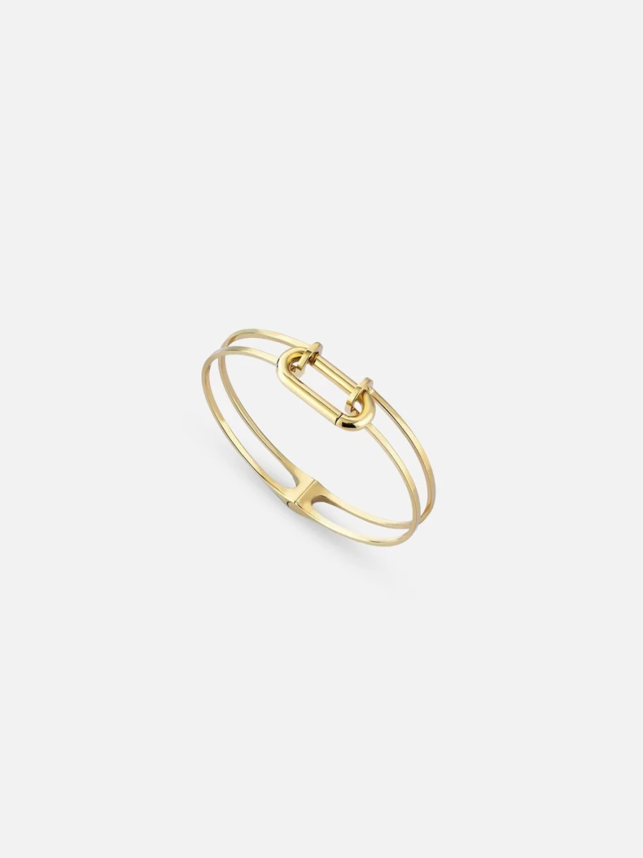 Kloto Bolt Cuff - Adjustable Stainless Steel Bracelet for Men & Women
